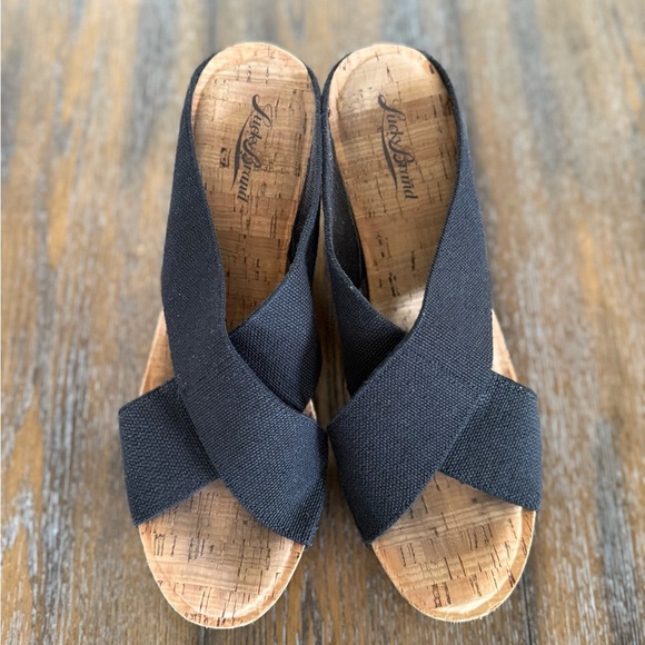 Lucky Brand Women’s Black Wedge Sandals Size 9.5 - Picture 4 of 10